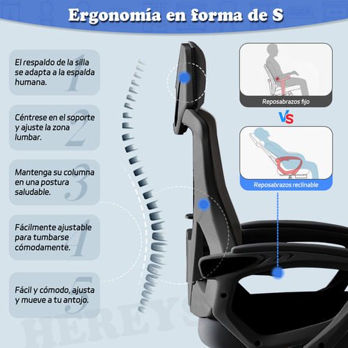 Mesa Y Silla Ergonómicas Ajustables De Malla Transpirable