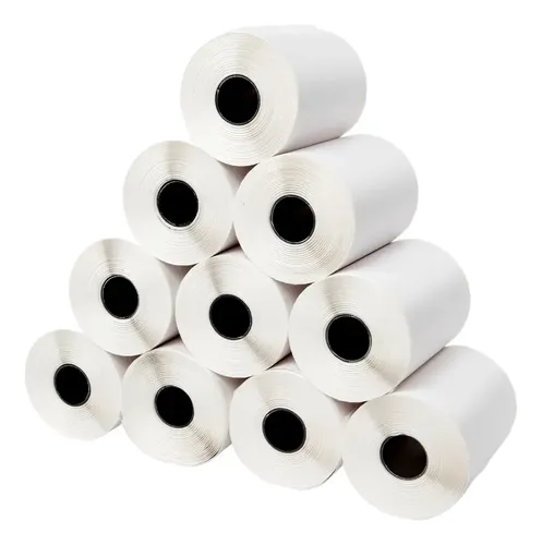10 Rolos Etiqueta Térmica 10x15 100x150 Serrilha Elgin Zebra Branco