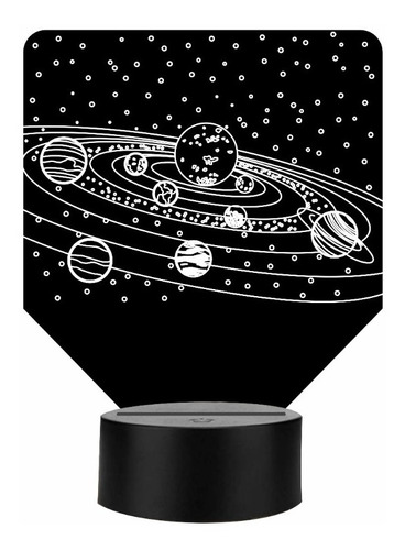 Lámpara Decorativa Led 3d Planetas Regalo Art12900