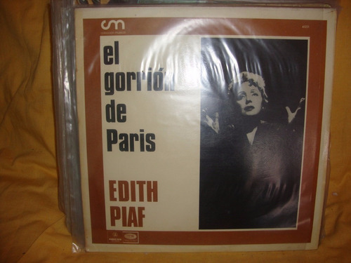 Vinilo Edith Piaf El Gorrion De Paris Disco M3