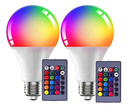 Bombillas Led Rgbw De Cambio De Color Con Base De Tornillo E