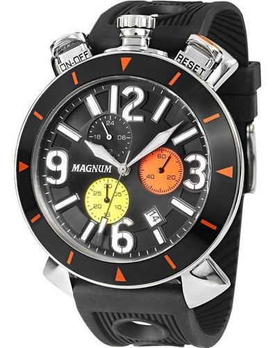 Relógio Magnum Masculino Cronógrafo Ma33344t Aço