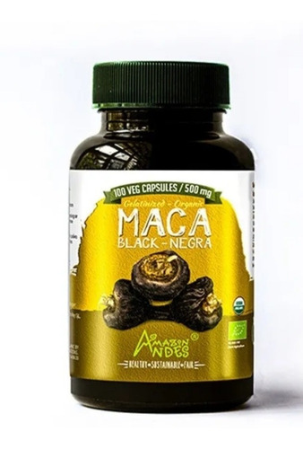 Maca Negra Organica 100  Cápsulas (peruana Original) 