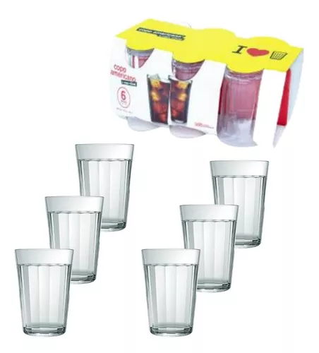 Jogo Copo Americano Multiuso Long Drink 300ml - Kit 6 Un