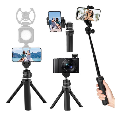 Tripode Telefono Camara Extensible Selfie Clip 360 Bola