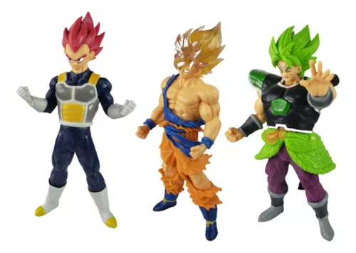 Kit 3 Bonecos Dragon Ball Super Broly, Goku, Vegeta, Produto Masculino  Dragon Ball Super Nunca Usado 86368005