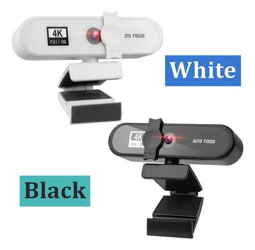1080p/2k/4k Full Hd Computador Webcam, 4k Branco