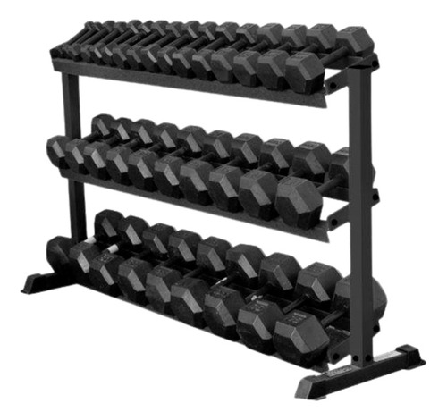 Set 10 Pares Mancuernas Hex 5 A 50lbs Gym Crossfit Con Rack