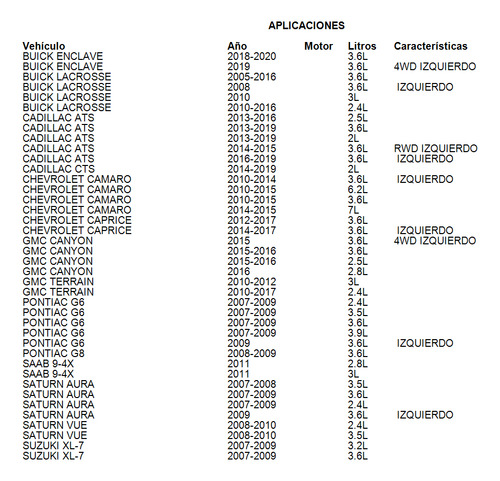 Tensor Cadillac Ats 2013-2019 3.6l Gm Parts