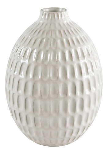 Marca Stone Beam Jarron Ceramica Decorativo Ovalado 8.75