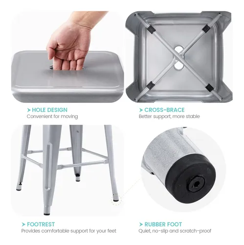 Taburete Vogue Furniture Direct De 24 Pulgadas, Taburete De.