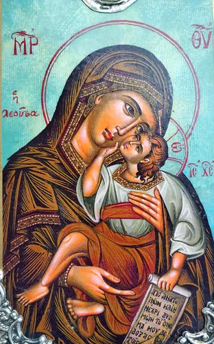 Icono De Madera Griego Ortodoxo De Madera De La Virgen Maria