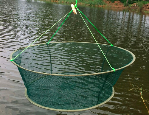 Red De Pesca Plegables Circulo. 80 Cms. Trampa. Envio Gratis