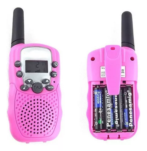 Juguete Walkie-talkie Inalámbrica Portátil Para Niños Color Rosa