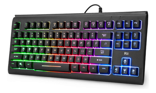 Teclado Rii Primer Rgb Con Retroiluminación/negro