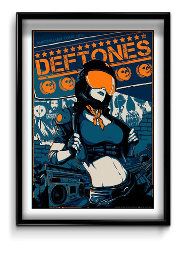 Cuadro Deftones M1 30x40 (marco + Lámina + Vidrio)