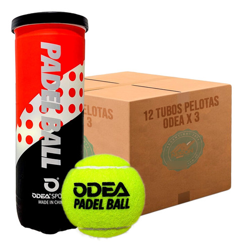 Pelota Odea Padel: 12 Tubos Por 3 (distribuidor Oficial)