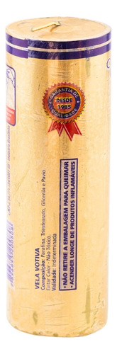 6 - Velas Votivas De 7 Dias 260g Trombeta Dourada