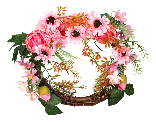 Corona De Flores De Imitación Artificial De Peonía Para CoLG