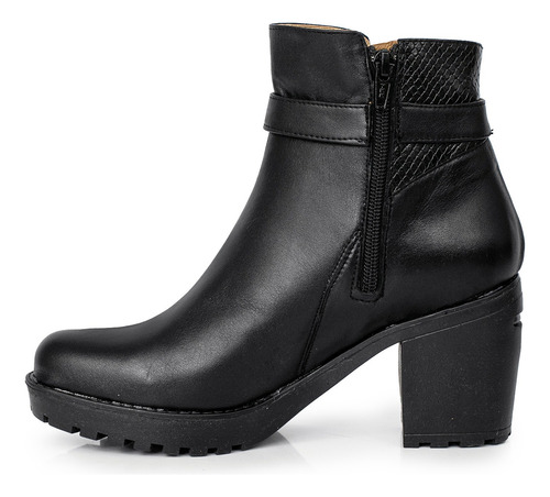 Bota Cuero Mujer Botineta Refinada Zapato Botita Briganti