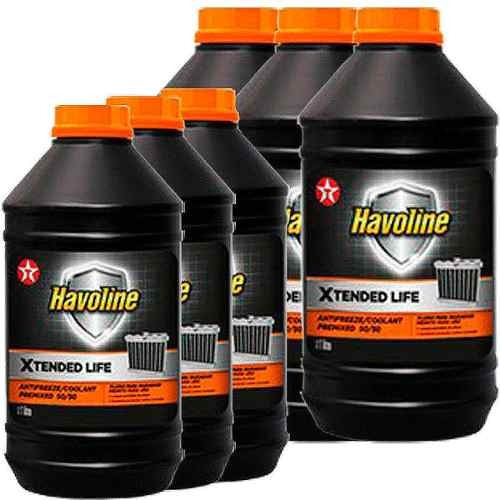 6 Litros Aditivo Radiador Havoline Pronto Uso Laranja Orgân