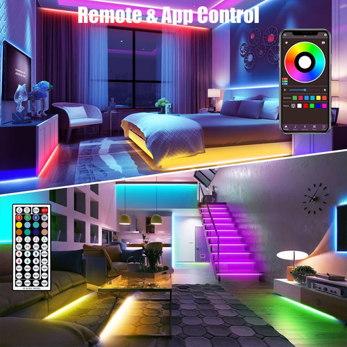 Ledagic Tira De Luces Led Inteligentes De 50 Pies, Luces Led