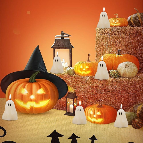 Juego De 20 Velas Fantasmas, Velas De Decoración De Hallowee