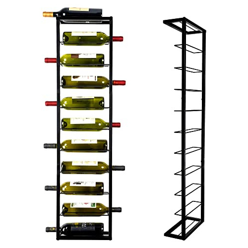 Wall Mounted Wine Rack: Metal Hanging 10 Bottle Wine Ho...