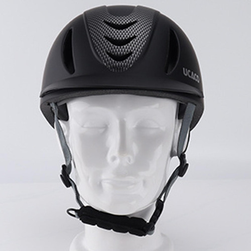 Casco Para Montar A Caballo, Gorro Flor De Carbono Negro