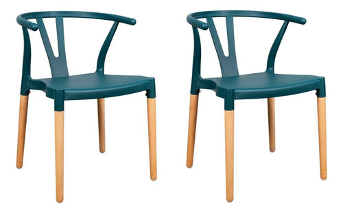 Conjunto 2 Cadeiras Polipropileno Wishbone Yescasa Wt