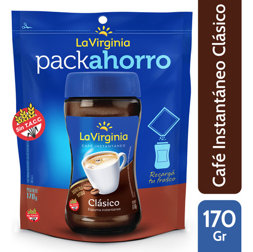 Cafe Instantaneo La Virginia Clasico Doypack X 170 Gr La Virginia - Unidad - 1