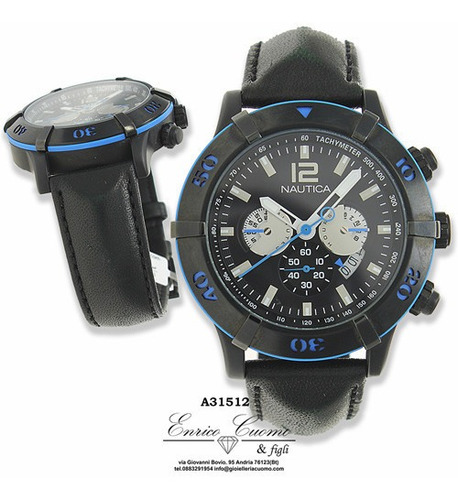 Relogio Nautica Chrono A31512 Original - Caixa E Manual Raro