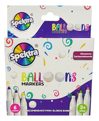 Marcadores Globo Ballons Markers X 6 Unds Surtido