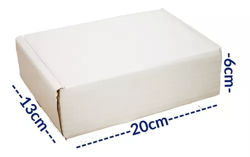 20 Caja Cartón Blanco Envío Paquete Empaque 20x11x5cm Cajas