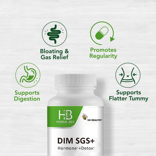 Herbal Bee Dim Sgs+ Cápsulas Naturales Para Hormonas Y Detox