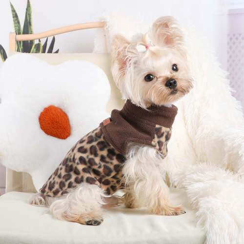 Vestido De Vana De Vellón Sweater Leopard Ropa Para Perros P