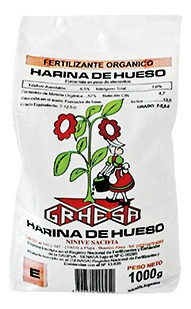 Harina De Hueso Fertilizante Orgánico Grhesa 1kg.