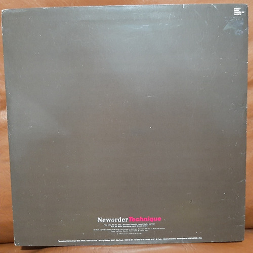 Lp - New Order - Technique C/ Encarte (Usado)