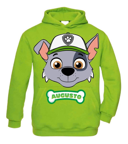 Poleron Estampado Rocky Paw Patrol Niños  Personalizado