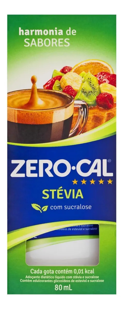 Zero Cal Adoçante Líquido Sem Glúten 80 mL