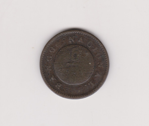 Moneda Argentina Buenos Aires 5/10 1827 J/9.1.6 Bueno