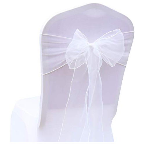 25 Piezas De Lazos De Organza Sillas De Boda, Decoraciã...