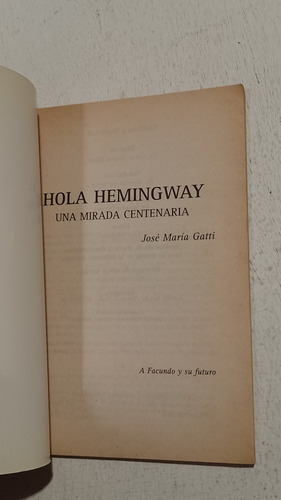 Hola Hemingway José María Gatti Página 12 Usado 1999 (Usado)