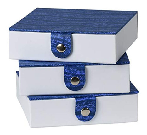 Caja De Regalo Azul Hammont Con Cierre A Presion (paquete D
