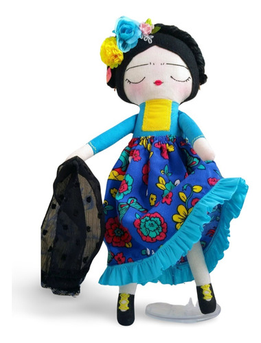 Frida Kahlo Muñeca De Tela- Decoración Hogar Adorno- Fridita