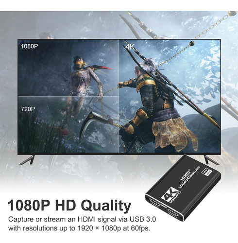 Tarjeta De Captura Hdmi 4k Para Transmisión Full Hd 1080p