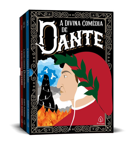 Imagem 2 de 3 de A divina comédia - Box com 3 livros, de Alighieri, Dante. Série Clássicos da literatura mundial Ciranda Cultural Editora E Distribuidora Ltda., capa mole em português, 2021