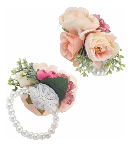 Imagen 4 de 10 de Flor De Mano 2pcs/bolsa Muñeca De Dama De Honor Artificial P