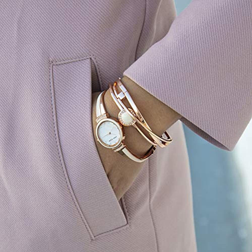 Anne Klein Juego De Reloj Y Pulsera Para Mujer Con Cristales