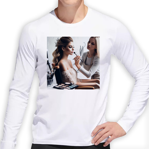 Remera Hombre Ml Maquilladora Make Up Belleza Estetica M1